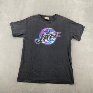 NBA Hardwood Classics Utah Jazz Graphic T-Shirt Black Camo Logo Mens Medium